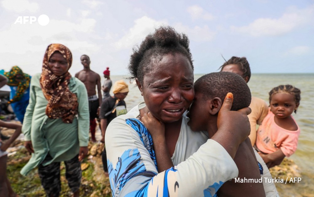 AFP picture by Mahmud Turkia - Migrants in Lybia